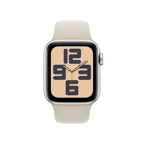 Apple Watch SE GPS 40mm Yıldız Işığı Alüminyum Kasa ve Yıldız Işığı Spor Kordon - M/L - MR9V3TU/A