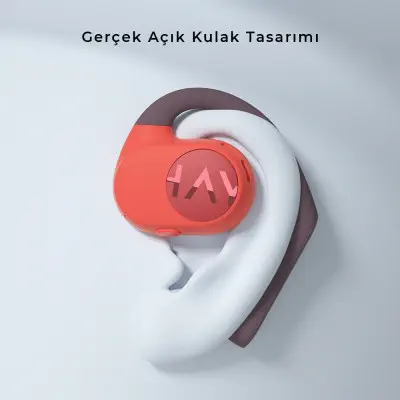Haylou Freebuds OW01 Turuncu Siyah TWS Bluetooth 5.2 32 Saat Pil Ömrü Kablosuz Kulaklık (Haylou Türkiye Garantili) ow01