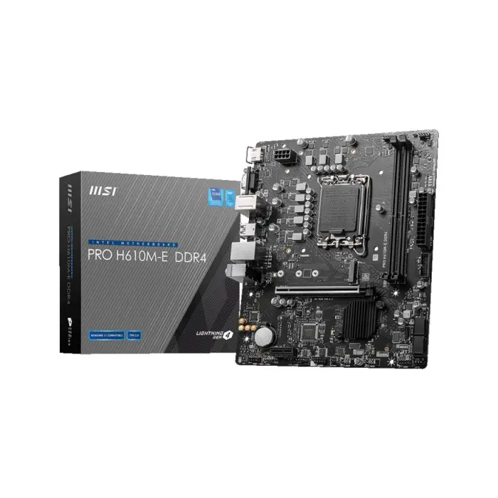 MSI PRO H610M-E DDR4 Intel H610 Soket 1700 DDR4 3200MHz mATX Gaming Anakart