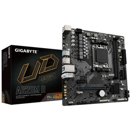 Gigabyte A620M H AMD A620 Soket AM5 DDR5 6400(OC)MHz mATX Gaming Anakart