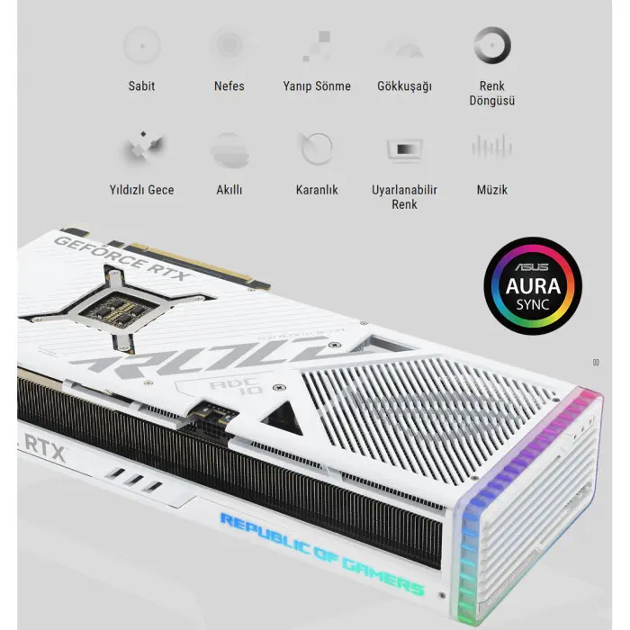ASUS ROG-STRIX-RTX4080-16G-WHITE Gaming Ekran Kartı