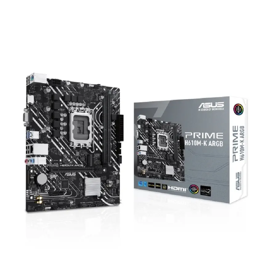 ASUS Prime H610M-K ARGB DDR5 M.2 HDMI VGA mATX 1700p Gaming Anakart
