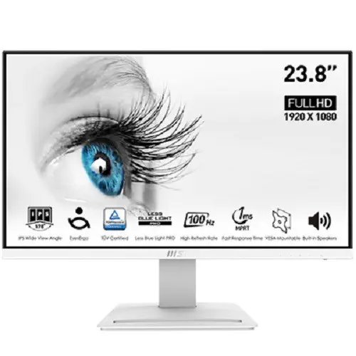 MSI Pro MP243XW 23.8″ 1920x1080 FLAT IPS 100Hz 1ms Freesync Beyaz Monitör