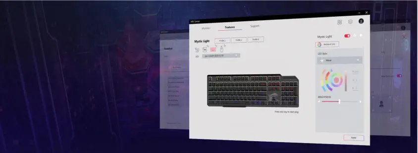 MSI Vigor GK41 Kailh Red Switch Mekanik Kablolu Klavye
