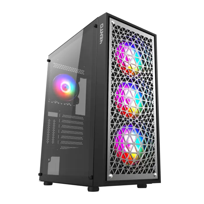 Vento VG18A FSP 650W 80+ 4x120mm RGB Fan USB 3.0 Mesh ATX Mid-Tower Gaming Kasa
