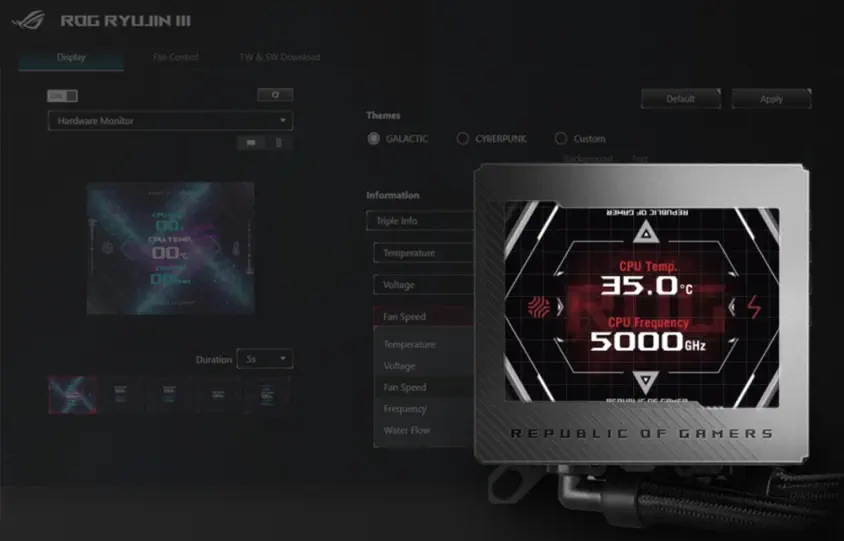 Asus Rog Ryujin III 240 Oled Lcd Aura Sync RGB İşlemci Sıvı Soğutucu