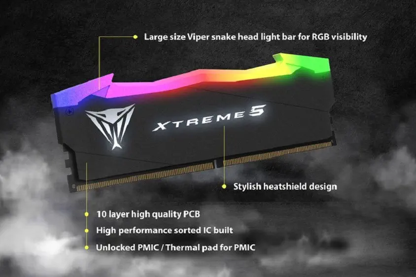 Patriot Viper Xtreme 5 32GB (2x16GB) DDR5 8200MHz CL38 Gaming Ram
