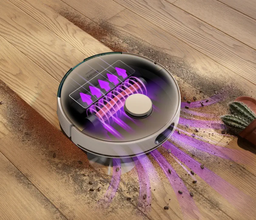 Philips HomeRun 3000 Serisi Aqua XU3110/02 Çöp İstasyonlu Beyaz Akıllı Robot Süpürge
