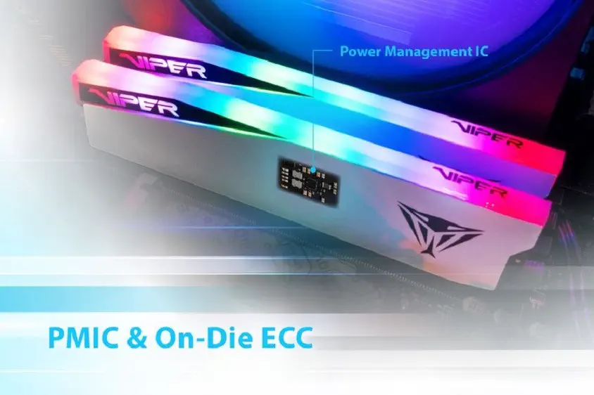 Patriot Viper Elite 5 RGB PVER596G60C42KW 96GB (2x48GB) DDR5 6000MHz CL42 Gaming Ram