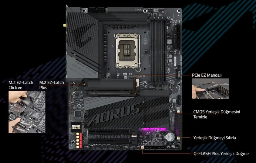 Gigabyte Z790 AORUS ELITE X WIFI7 Gaming Anakart