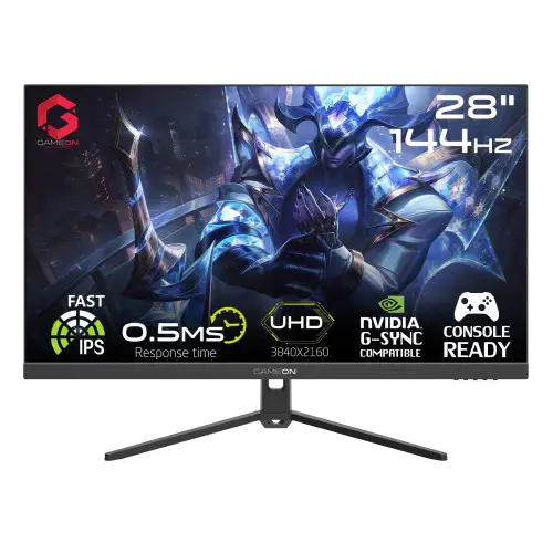 Gameon GOP28UHD144IPS 28″ IPS 0.5ms 144Hz Siyah Gaming (Oyuncu) Monitör