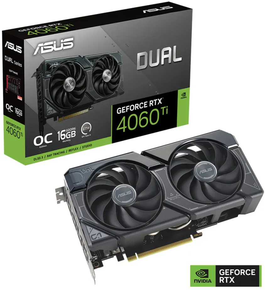 ASUS DUAL-RTX4060TI-O16G 16GB GDDR6  Ekran Kartı