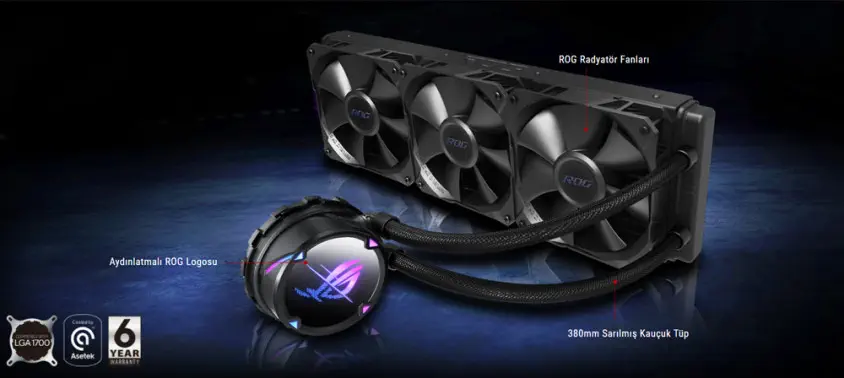 ASUS ROG Strix LC II 360 V3 360mm RGB İşlemci Sıvı Soğutucu (90RC00F0-M0UAY4)