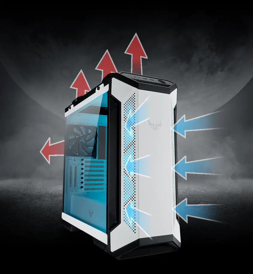 ASUS TUF Gaming GT501 White Edition E-ATX Mid-Tower Gaming Kasa
