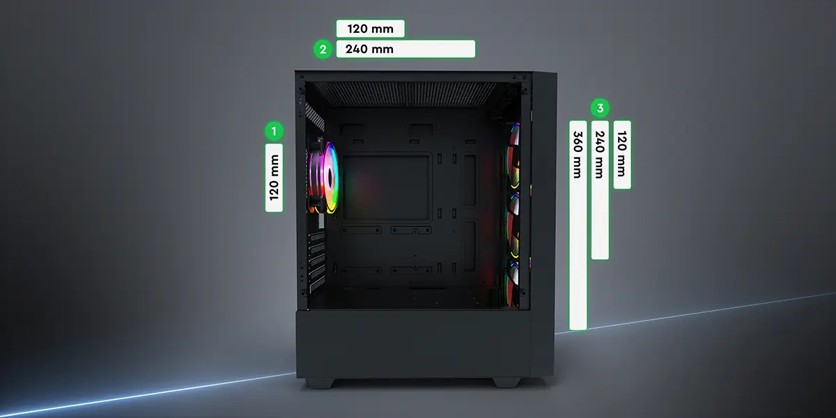 GamePower Manta 4*120mm A-Rgb Fan Gaming Kasa 