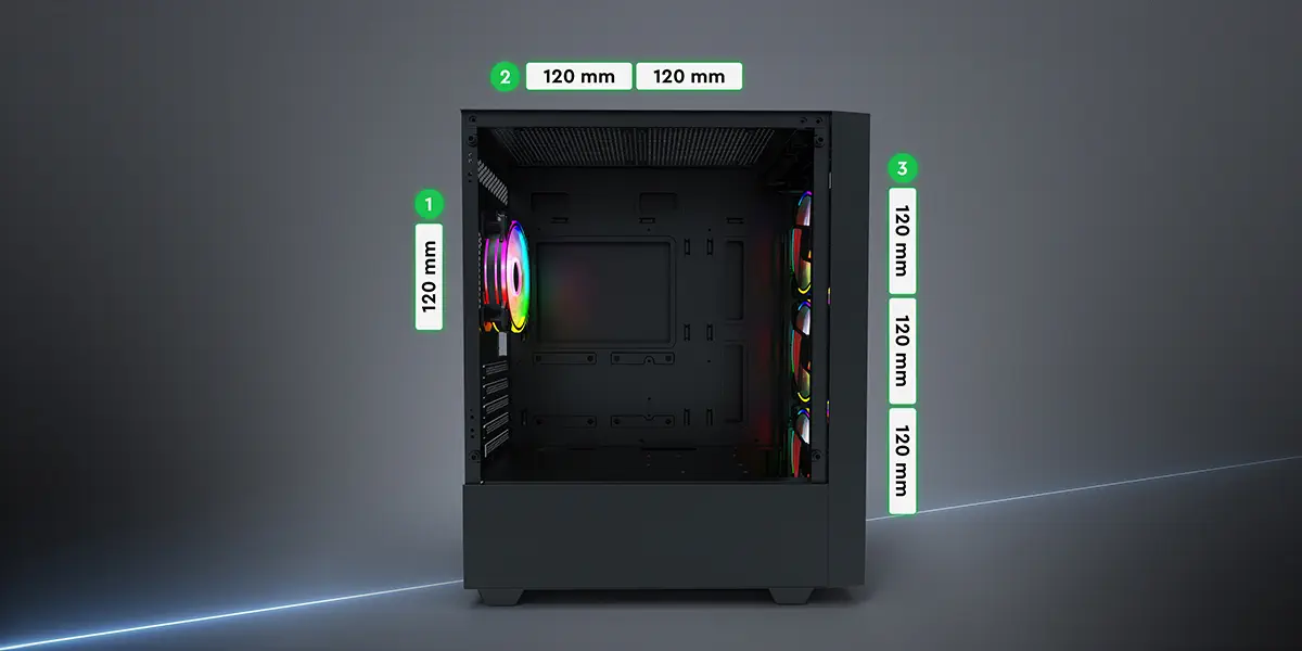 GamePower Manta 4*120mm A-Rgb Fan Gaming Kasa 