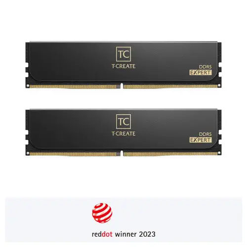 Team T-Create Expert Black 32GB(2x16GB) 6000Mhz DDR5 U-DIMM RAM (CTCED532G6000HC38ADC01)