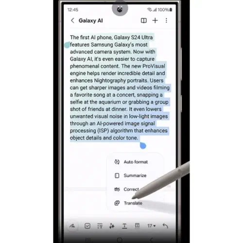 Samsung Galaxy S24 Ultra 256GB 12GB RAM Sarı Cep Telefonu
