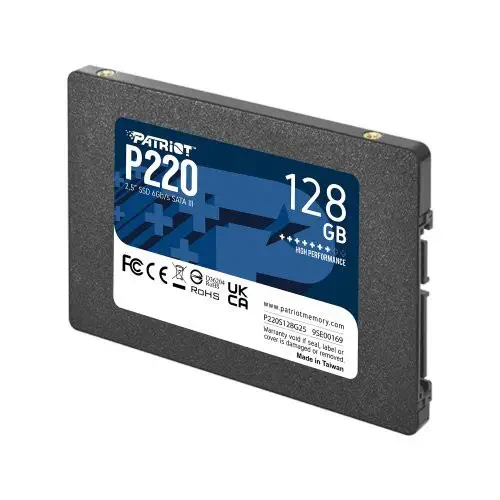 Patriot P220 128GB 550/480MB/s 2.5″ SATA3 SSD Disk (P220S128G25) 