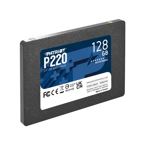 Patriot P220 128GB 550/480MB/s 2.5″ SATA3 SSD Disk (P220S128G25) 