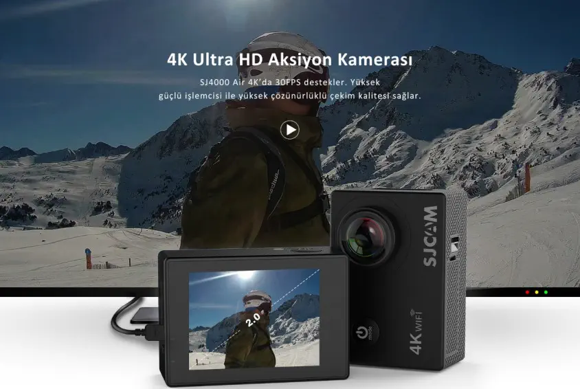 Sjcam SJ4000 Air 4K Wifi Siyah Aksiyon Kamerası