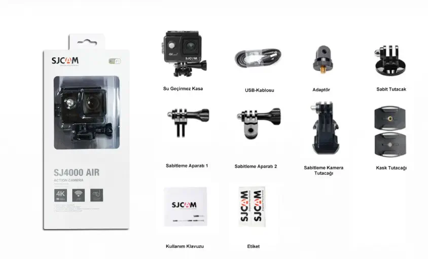 Sjcam SJ4000 Air 4K Wifi Siyah Aksiyon Kamerası