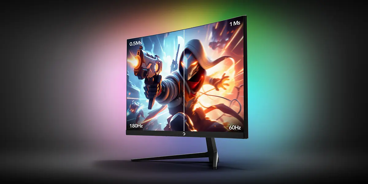 GamePower 24″ Vivid T40 Curved RGB 180Hz 0.5ms  2x2W Speaker Gaming Monitör (VA Panel)