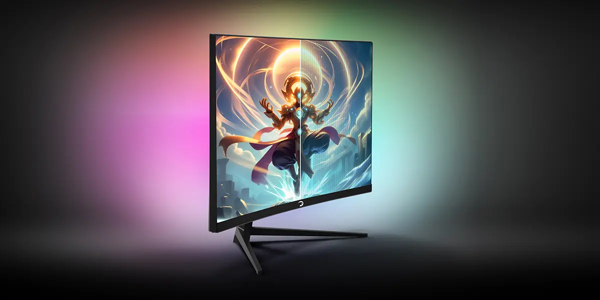 GamePower 24″ Vivid T40 Curved RGB 180Hz 0.5ms  2x2W Speaker Gaming Monitör (VA Panel)