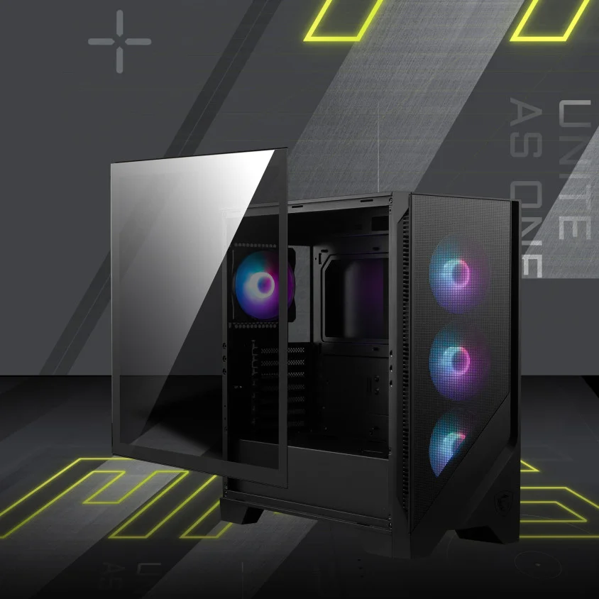 MSI MAG Forge M320R Airflow 3x120mm Auto RGB Fan USB 3.2 ATX Mid-Tower Gaming (Oyuncu) Kasa
