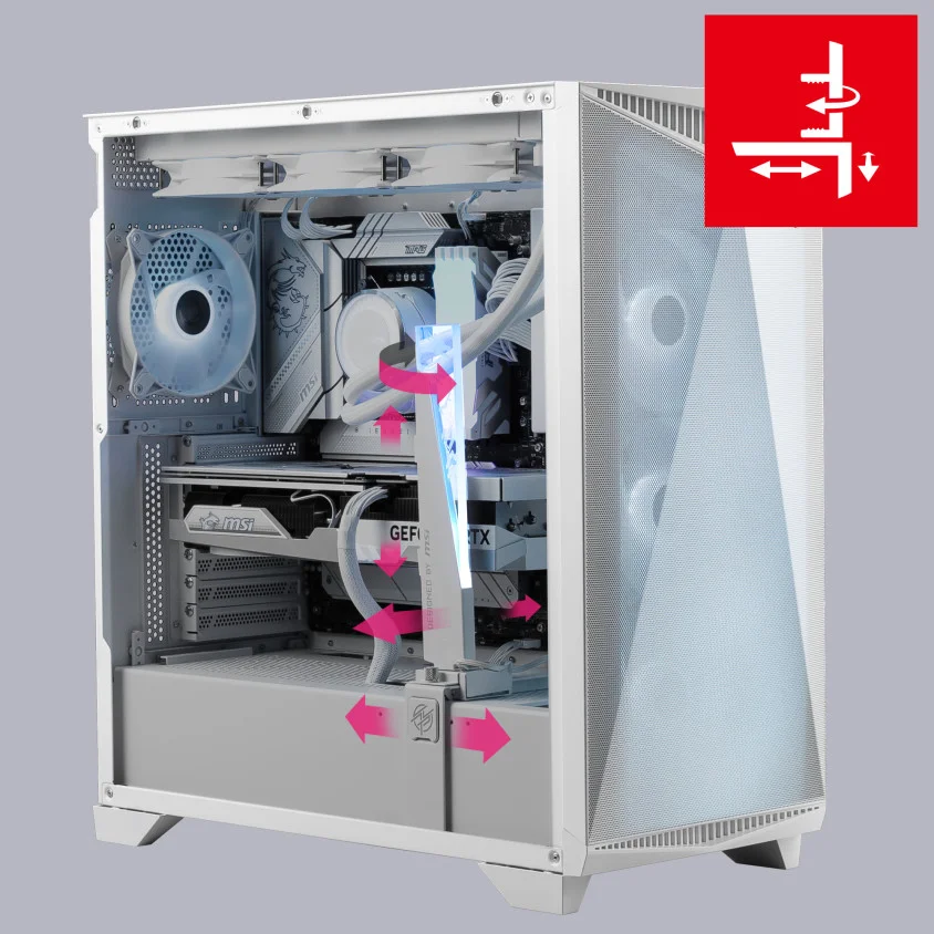 MSI MPG Gungnir 300R Airflow White ATX Kasa