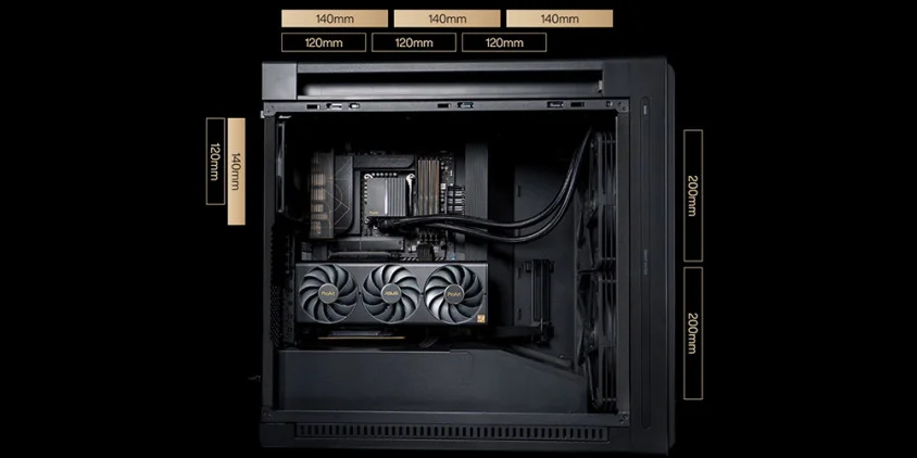 ASUS Proart PA602 USB 3.2 Siyah E-ATX Mid-Tower Gaming (Oyuncu) Kasa