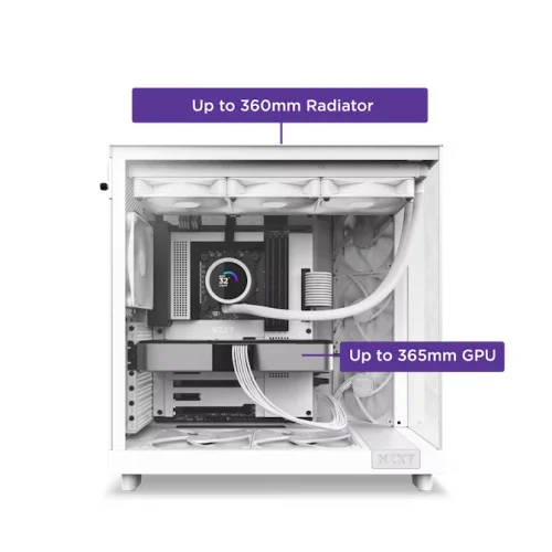NZXT H Series H6 Flow CC-H61FB-01 Siyah ATX Mid Tower Gaming Kasa
