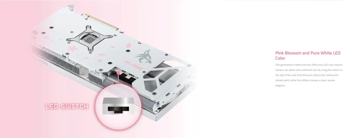 POWERCOLOR HELLHOUND SAKURA EDITION RX7800XT 16G-L/OC/SAKURA GDDR6 256Bit DX12 Gaming Ekran Kartı