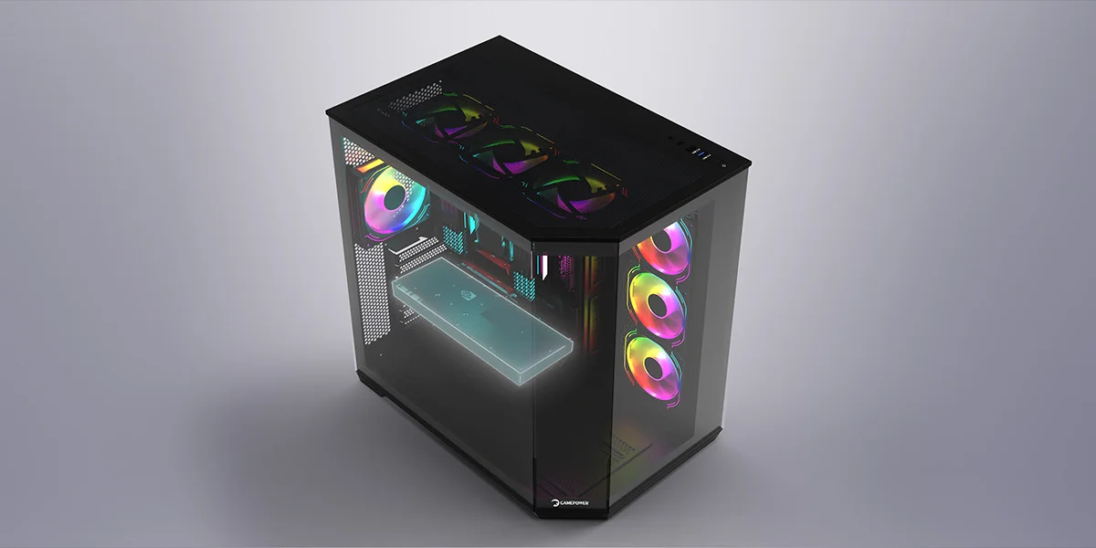 GamePower WarCry Edge 1x Black Fan Type-C Gaming Kasa