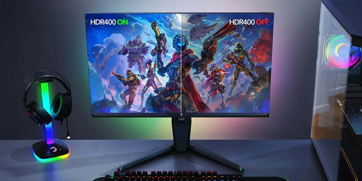 GamePower Royal V40 27″ RGB 240Hz 0.5Ms 2K QHD Flat IPS Pivot 2xUsb 3.0 HDR400 FreeSync, Gsync Gaming Monitör (Sıfır Ölü Piksel Garantili)