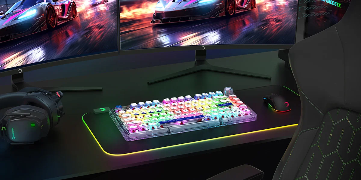 GamePower Gasket Pro RGB Wireless/Bluetooth/Kablolu Mekanik Red Switch Gasket Gaming Klavye