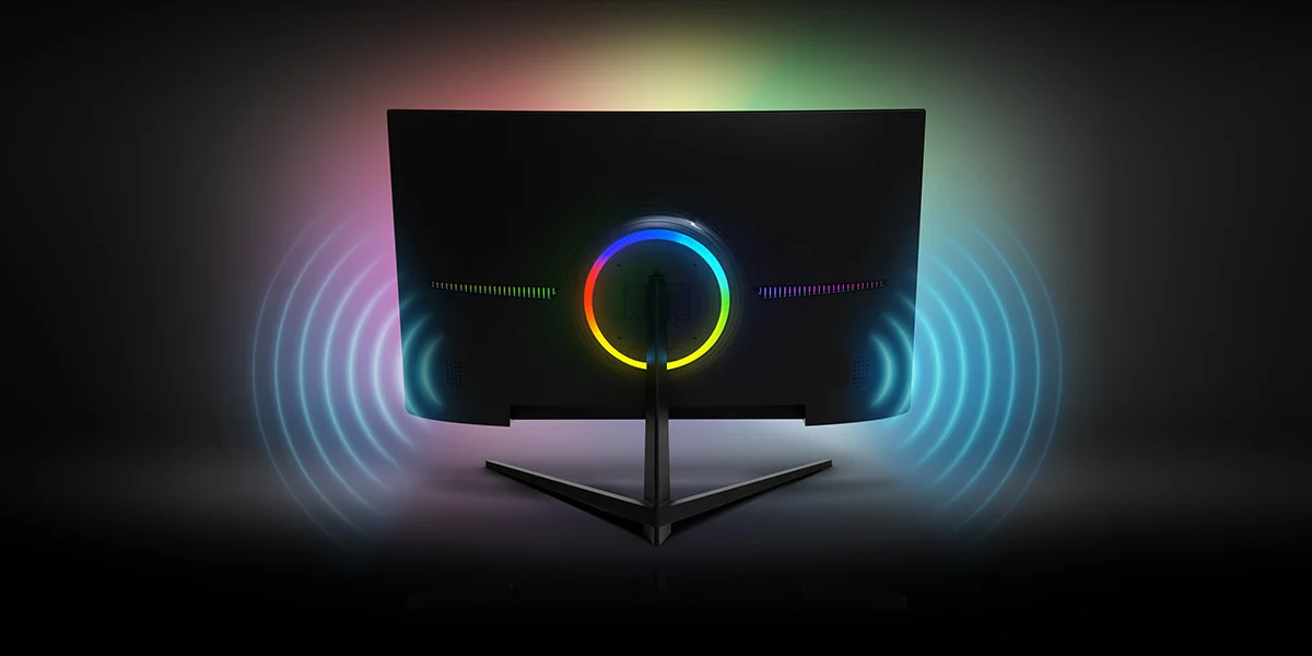 GamePower Vivid F10 24″ Curved RGB 120Hz 1ms FHD Va Panel 2x2W Speaker Gaming Monitör (Sıfır Ölü Piksel Garantili)