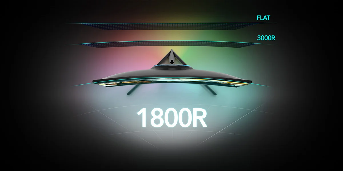 GamePower Vivid F10 24″ Curved RGB 120Hz 1ms FHD Va Panel 2x2W Speaker Gaming Monitör (Sıfır Ölü Piksel Garantili)