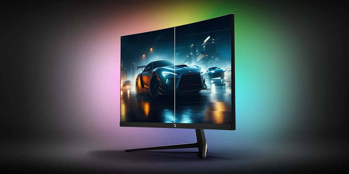GamePower Vivid F10 24″ Curved RGB 120Hz 1ms FHD Va Panel 2x2W Speaker Gaming Monitör (Sıfır Ölü Piksel Garantili)