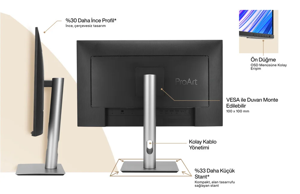 ASUS ProArt PA329CRV 31.5″ 5ms 60Hz IPS Monitör