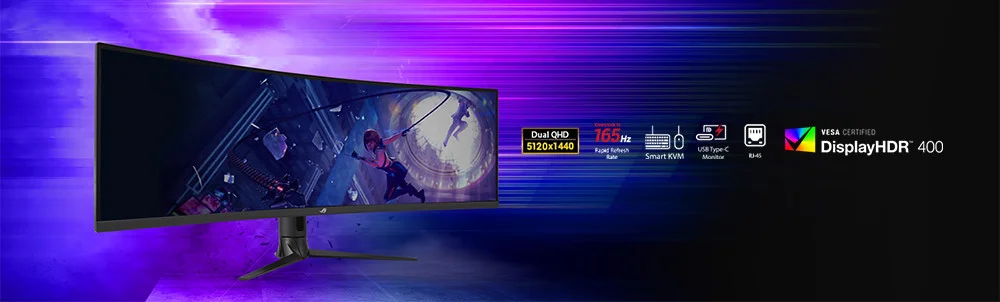 ASUS ROG Strix XG49WCR 49″ 1ms 165Hz 5120x1440 VA Gaming Monitör