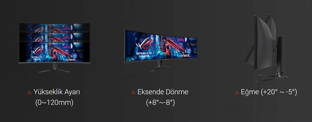 ASUS ROG Strix XG49WCR 49″ 1ms 165Hz 5120x1440 VA Gaming Monitör