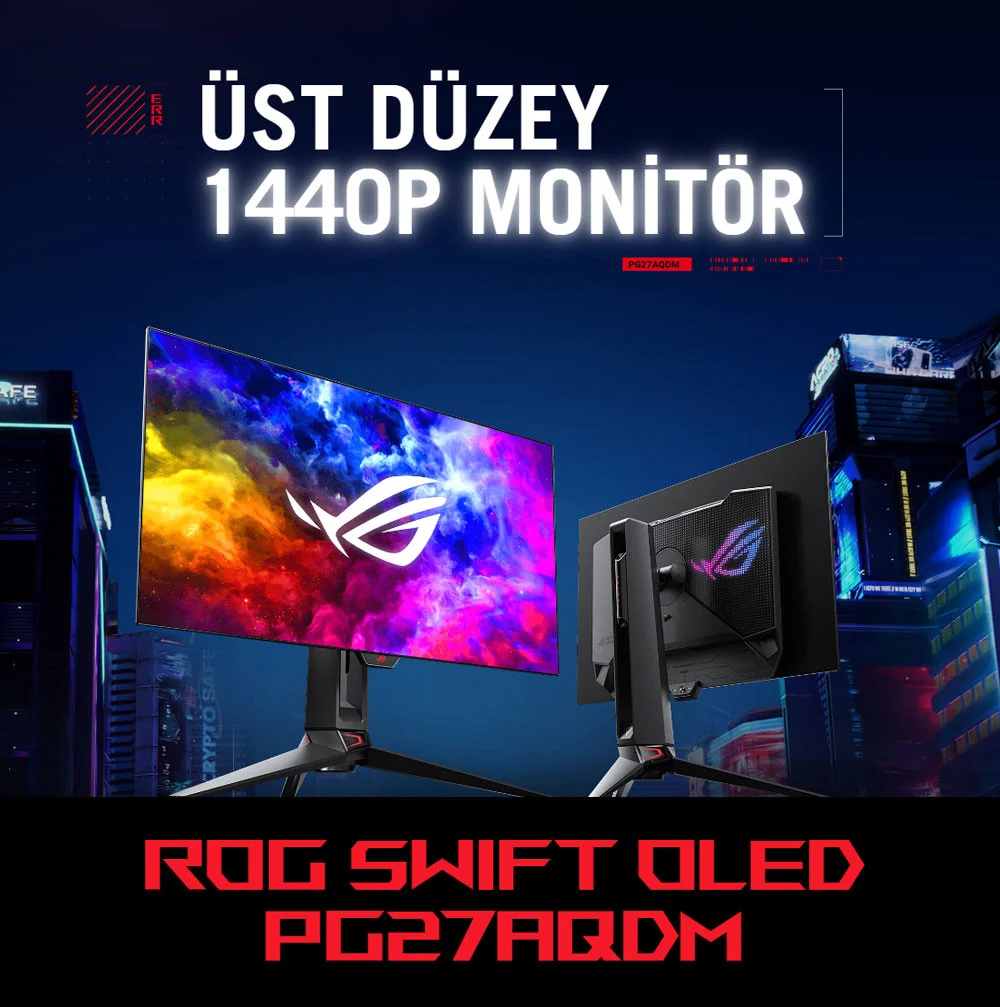 ASUS ROG Swift PG27AQDM 26,5″ 0.03ms 240Hz OLED QHD Gaming Monitör