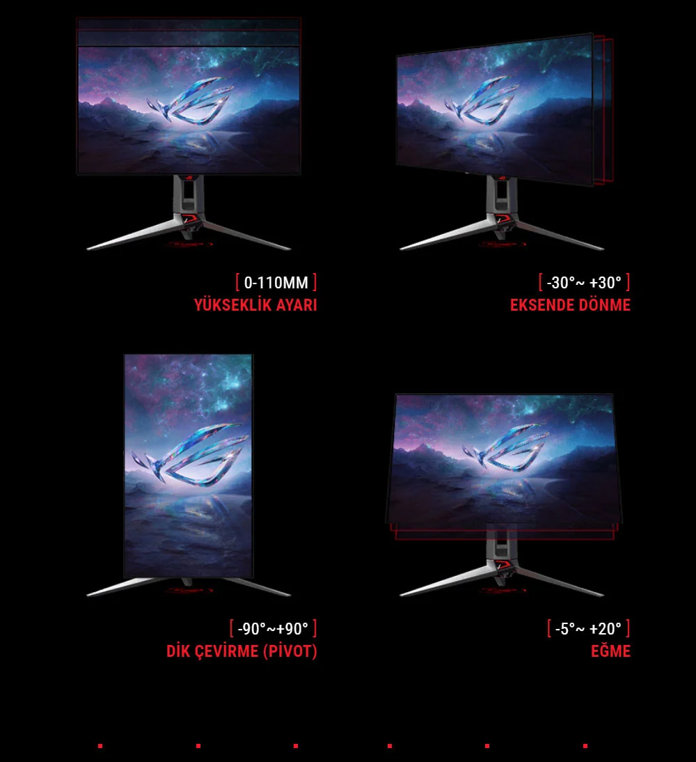 ASUS ROG Swift PG27AQDM 26,5″ 0.03ms 240Hz OLED QHD Gaming Monitör