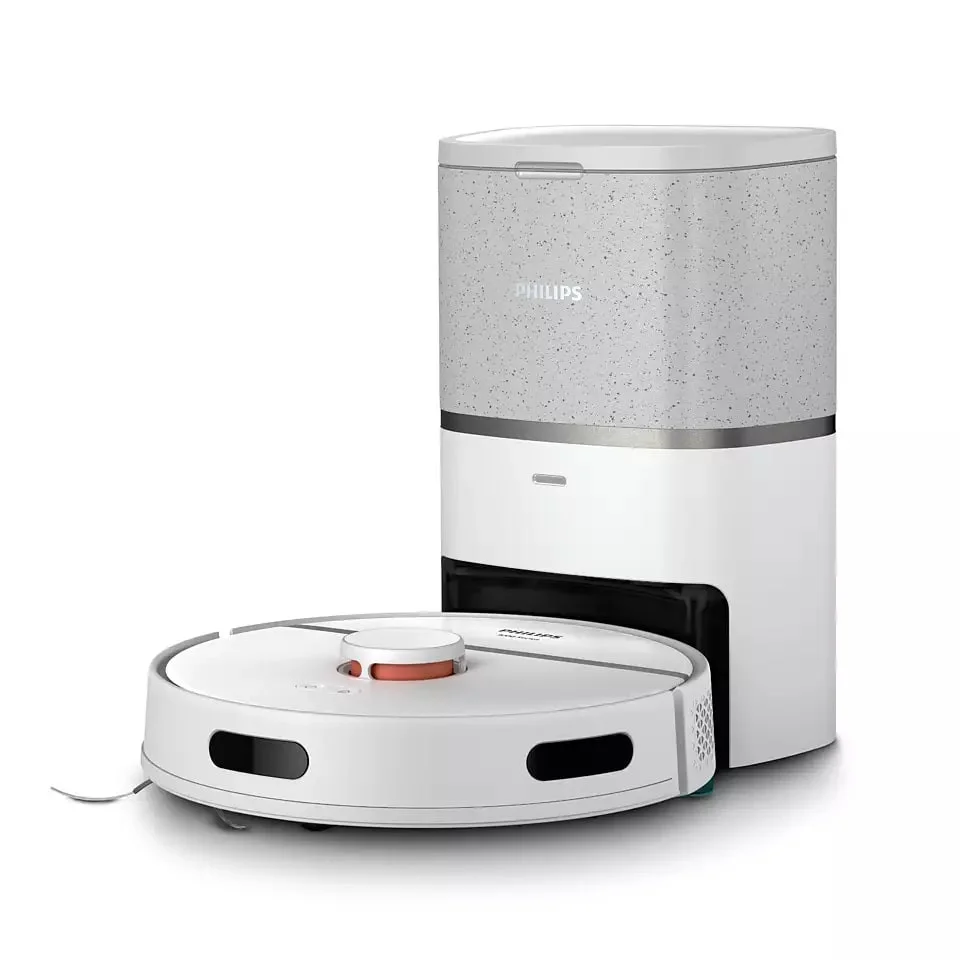 Philips HomeRun 3000 Serisi Aqua XU3110/02 Çöp İstasyonlu Beyaz Akıllı Robot Süpürge