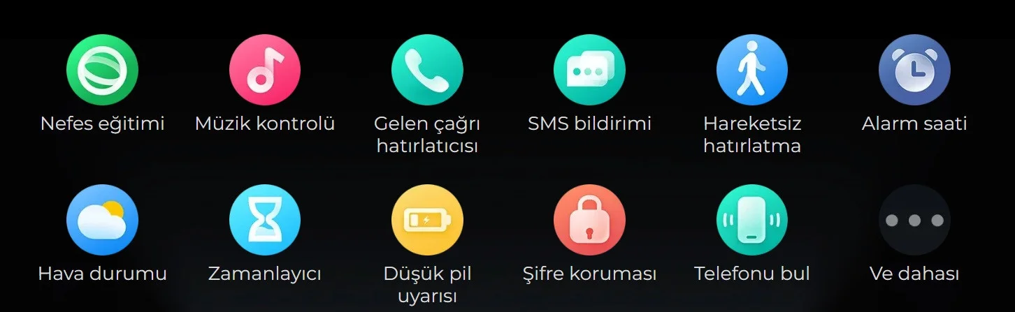 Haylou RS5 Akıllı Saat Siyah Sesli Görüşme (Haylou Türkiye Garantili)
