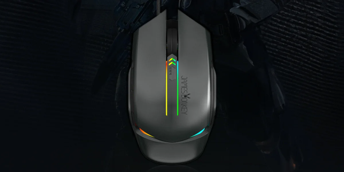 James Donkey 112RS 6200DPI 6 Tuş PMW3327 Sensör RGB Optik Gri Gaming Mouse