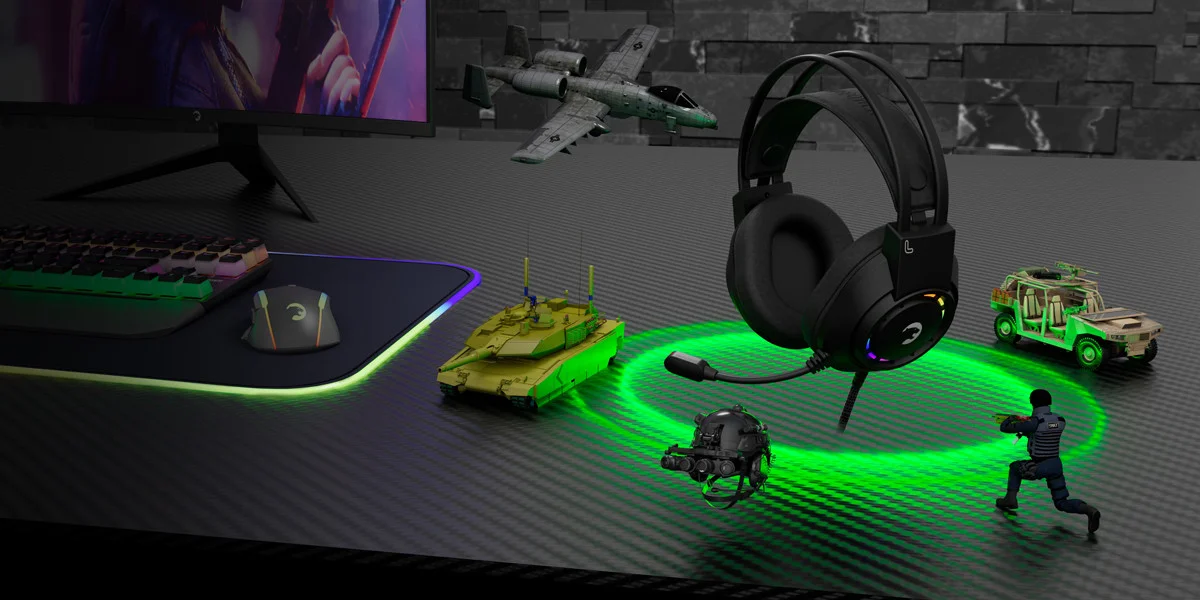GamePower Voldon Siyah 7.1 Surround Rainbow Gaming Kulaklık