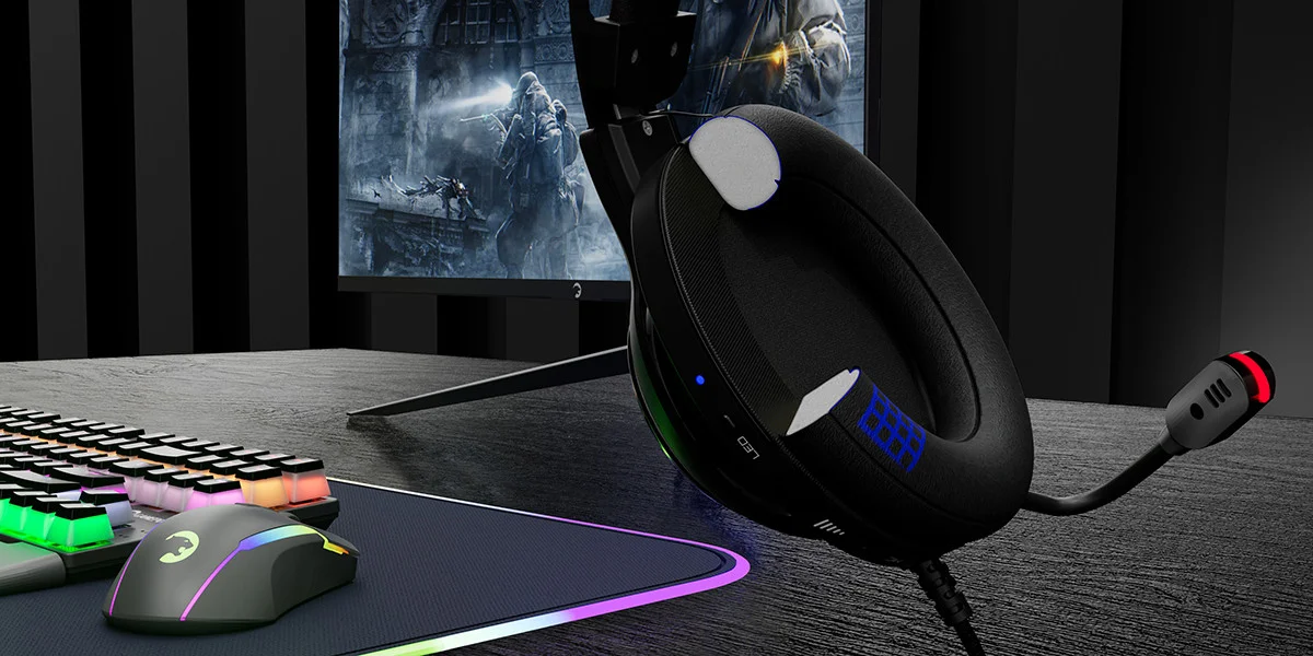GamePower Kugon Siyah 7.1 Surround Rainbow Gaming Kulaklk