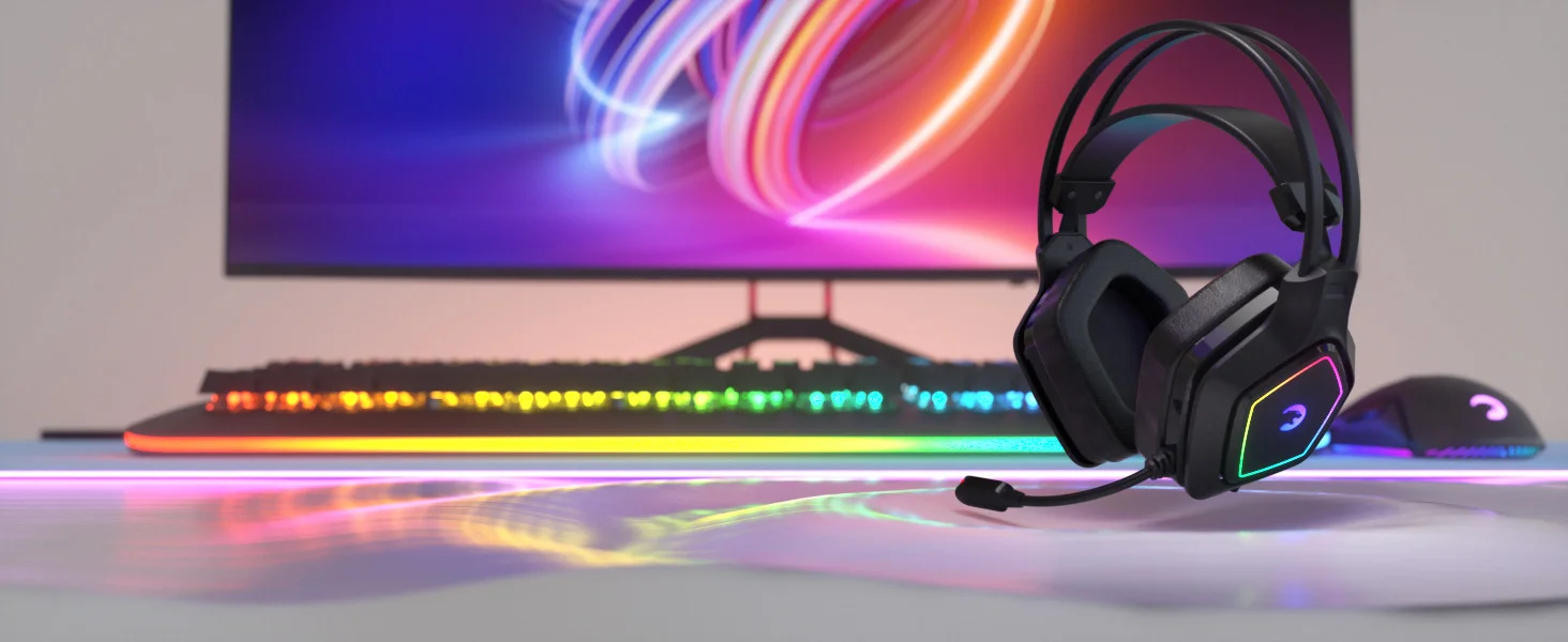 GamePower Mihawk Siyah 7.1 Surround RGB Gaming Kulaklık